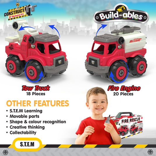 Fire Rescue Vehicles 2 in 1