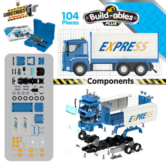 BLUE BRIXX - Jouet à construire de 879 Pièces - Camion avec porte BLUE BRIXX - Jouet à construire de 879 Pièces - Camion avec porte